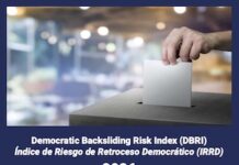 Estados Unidos cierra la franja de riesgo moderado de retroceso democrático de Fundalib