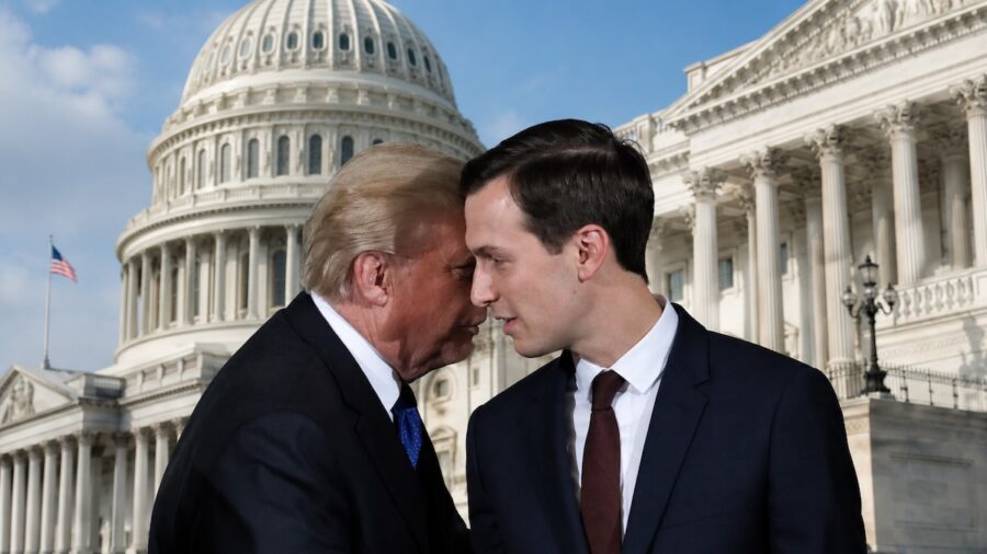 Kushner-y-Trump-delante-del-Congreso-EEUU-©AqM-ChatGPT-900x506 Kushner tantea a Jeffries: la Casa Blanca se prepara para perder el Congreso
