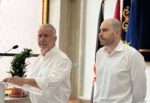 Los avisos previos sobre Ceuta llegan a la Audiencia Nacional Ángel Víctor Torres con Miguel Ángel Pérez Triano en una comparecencia ©fotogramatv