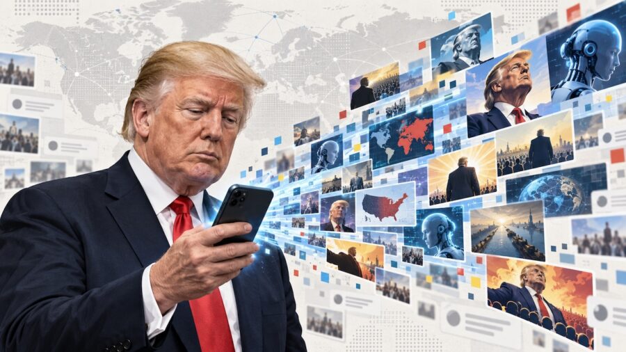 Trump-IA-redes-sociales-©AqM-ChatGPT-900x506 EEUU: Trump se convierte en candidato sin figurar en las papeletas