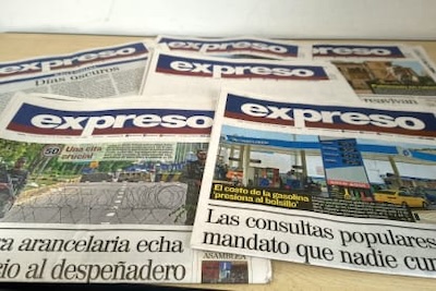 Diario-Expreso-portadas-©fundamedios Ecuador: Expreso deja el papel entre denuncias de presión estatal