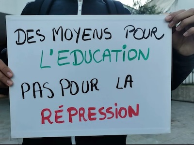Francia-estudiantes-pancarta-contra-la-represion Francia: el movimiento de estudiantes se extiende a cientos de liceos