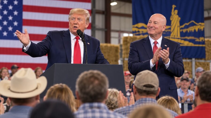 Trump-y-Ricketts-simulacion-©AqM-ChatGPT-900x506 La estrategia para abaratar la carne divide al campo republicano