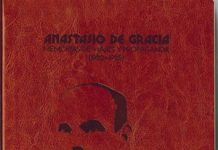 Portada del libro de memorias de Anastasio de Gracia