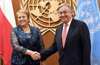 Bachelet-con-Guterres-en-la-ONU-350x228 Michelle Bachelet, Alta Comisionada de Naciones Unidas para los Derechos Humanos