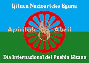 Bandera-pueblo-gitano 8 de abril, día del pueblo gitano