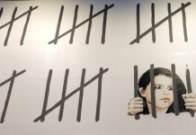 Detalle del mural por la libertad de Zehra Dogan pintado por Bansky en NY