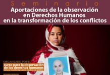 Cartel del Seminario que incluía la intervención de Elghalia Djimi.