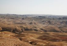 Cisjordania del sur visto desde el campamento de Rashayda, a lo largo de la Ruta de Abrahán. Crédito: Silvia Boarini / IPS