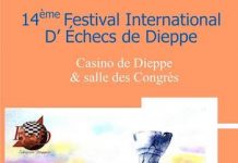 Cartel del 14 Festival Internacional de Ajedrez de Dieppe