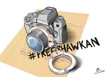 Free-Shawkan-dibujo-350x247 Egipto: Fiscalía solicita la pena de muerte para el fotoperiodista Shawkan