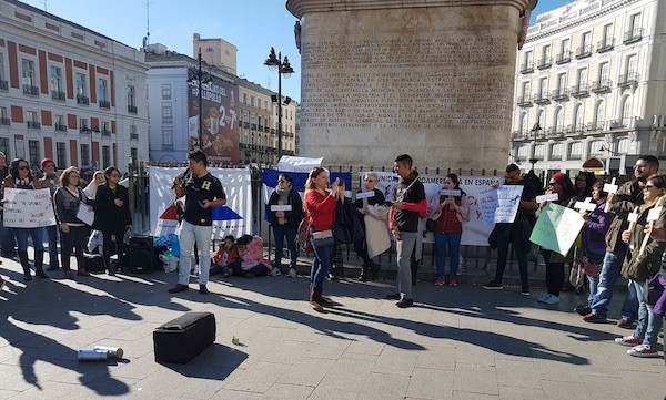 Honduras-Puerta-Sol-Madrid-protestas La comunidad hondureña en España pide amparo a la Unión Europea