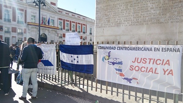 Honduras-protestas-Madrid La comunidad hondureña en España pide amparo a la Unión Europea