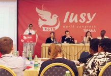 Sesión plenaria de la IUSY en Tirana en 2016