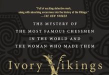 Portada del libro ‘Ivory Vikings’ de Nancy Marie Brown sobre las piezas de Lewis.