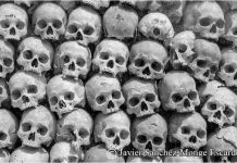 En la imagen un osario de Siem Reap (Camboya) con víctimas del genocidio de los Jemeres Rojos