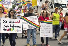 Imagen extraída de nota de prensa titulada "Defensoría: “Las personas LGBT siguen sufriendo discriminación en la peor magnitud en Costa Rica” (Prensa Libre, edición del 22.06.2015)