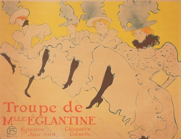 Lautrec-Mademoiselle-Eglantine-1896 Toulouse-Lautrec y los carteles de la Belle Époque