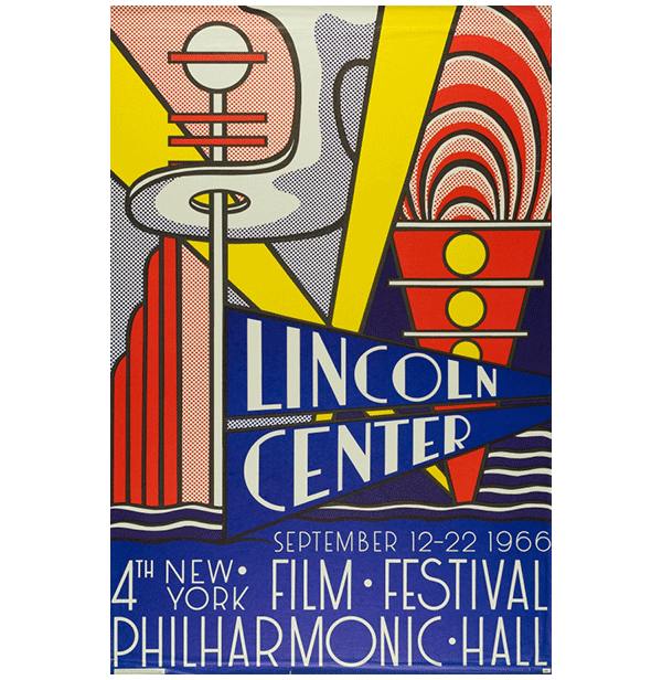 Lichtenstein-Lincoln-Center-Poster-1966. El arte gráfico de Roy Lichenstein