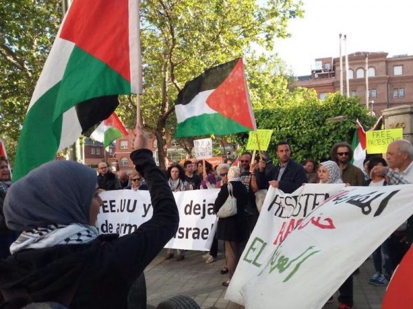 Manifestación-propalestina-en-Madrid-600x449 Podemos insta al Gobierno a reconocer a Palestina pero no cita el Sahara