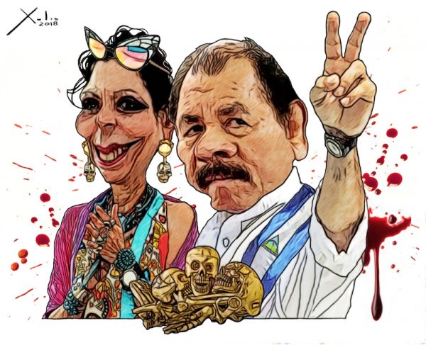 Ortega-y-Murillo-por-Xulio-Formoso-600x487 Nicaragua sin libertad de expresión