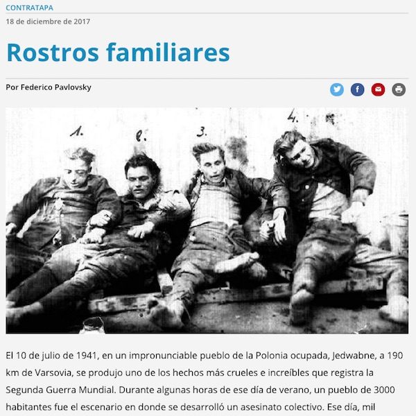 Pagina-12-Rostros-familiares-18DIC2017-600x600 Polonia demanda al diario argentino Página 12 por vincularlo con Holocausto