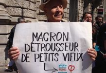 Paris contra Macron 5MAY2018 les petits vieux