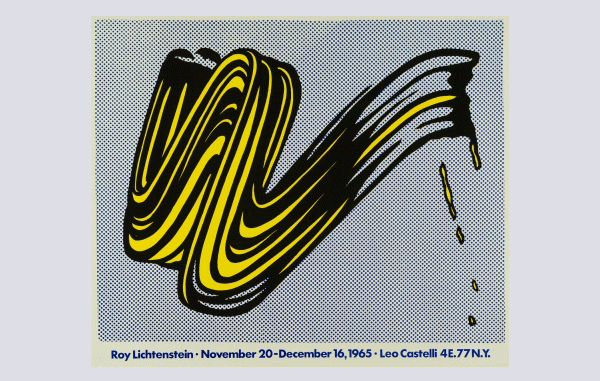 Roy-Lichtenstein-Brushstroke-1965 El arte gráfico de Roy Lichenstein