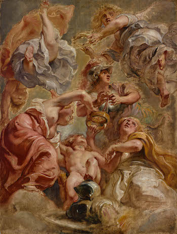 Rubens-boceto-nglaterra-Escocia-Minera-Cupido-y-dos-Victorias Rubens al descubierto