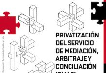 Protestas de la CGT contra la privatización de Servicio de Mediación, Arbitraje y Conciliación en CyL