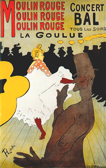 Toulouse-Lautrec-moulin-rouge Publicidad en el arte, arte en la publicidad