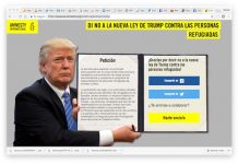 Sitio web de la campaña de Amnistía Internacional en rechazo de la orden ejecutiva de Donald Trump contra personas musulmanas