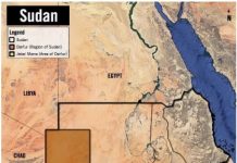 Localización de la zona de Darfur en Sudán