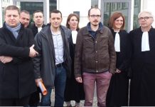 Ricardo Gutiérrez: Edouard Perrin junto a los filtradores y a los abogados hoy en Luxemburgo