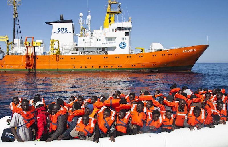 aquarius-sos-mediterranee El número de migrantes muertos en el mar se ha duplicado el último año