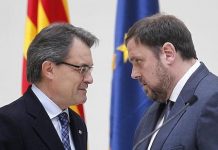 Artur Mas con Oriol Junqueras en diciembre de 2014