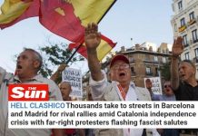 Repercusión internacional de las manifestaciones fascistas en Barcelona