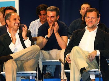 camps_costa_rajoy La financiación ilegal en el PP valenciano estaba dirigida por la cúpula del partido