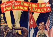 Cartel del Circo Barnum en una gira por España