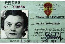 Clare Hollingworth, credencial