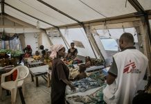 Hospital de campaña para combatir el cólera en la República Democrática del Congo