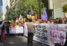 Protestas en Santiago de Chile contra las medidas restrictivas a la despenalización del aborto. Amnistía Internacional