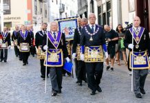 Desfile masónico en Canarias