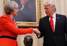 Donald Trump recibe a Theresa May