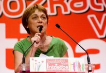 Doris Benegas en un acto electoral en 2009