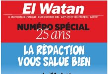 Portada de El Watan 25 aniversario