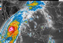 Imagen de satélite del huracán Patricia