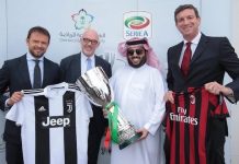 Presentación de la Supercopa de Italia con un representante saudí.