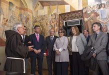 Susana Díaz con Rebeca Grynspan en La Rábida