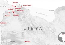 Localizaciones de mercados de esclavos en Libia. @CNN